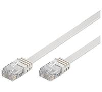 Goobay 93365 CAT 5e Cavo Piatto Pach di Rete U/UTP, Bianco, 20m Lunghezza