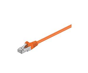 Goobay 93444 CAT 5e Cavo Patch di Rete SF/UTP, Arancione, 0.5m Lunghezza