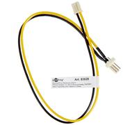 Goobay 93628 Cavo Elettrico/Adattatore Ventole PC, da 3 pin a 2 pin, 0.3 m Lunghezza del Cavo