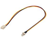 Goobay 93631 Prolunga Elettrica per Ventole PC, Connettore/Presa da 3 pin, 0.3m Lunghezza del Cavo