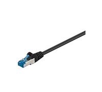 Goobay 93664 CAT 6A Cavo Patch di Rete S/FTP (PiMF), Nero, 0.5m Lunghezza