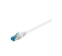 Goobay 93688 CAT 6A Cavo Patch di Rete, S/FTP (PiMF), Bianco, 1m Lunghezza