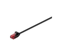 Goobay 93717 CAT 6 Slim Cavo Patch, U/UTP, Nero, 5m Lunghezza