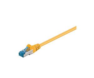 Goobay 93814 CAT 6A Cavo Patch di Rete S/FTP (PiMF), Giallo, 5m Lunghezza