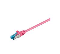 Goobay 93850 CAT 6A Cavo Patch di Rete S/FTP (PiMF), Magenta, 7.5m Lunghezza