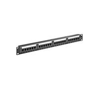 Goobay 93866 CAT 6 Pannello patch da 48.3cm, 24 Porte, Nero