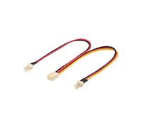 Goobay 93880 Cavo Elettrico a Y per Ventole PC, Connettore/Presa da 3 pin