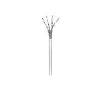 Goobay 93953 Rotolo da 100 metri di cavo di rete CAT 6, S/FTP (PiMF), grigio - miscela di rame CCA, AWG 26/7 (a trefoli)