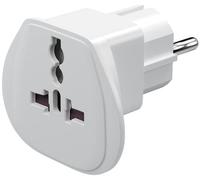 Goobay 94026 cavo di alimentazione Bianco CEE7/7 (Goobay Travel Adapter Safety Plug System CEE7/7)