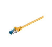Goobay 94134 CAT 6A Cavo Patch di Rete S/FTP (PiMF), Giallo, 0.25m Lunghezza