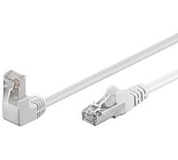 goobay 94177 CAT 5e Cavo di collegamento 1x 90° Gomito, F/UTP, Bianco, 0,5 m Lunghezza