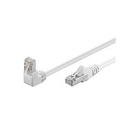 Goobay 94178 CAT 5e Cavo Patch di Retre 1x 90° Angolato F/UTP, Bianco, 1m Lunghezza