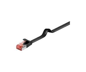 Goobay 94235 CAT 6 Cavo Piatto Patch, U/FTP, Nero, 5m Lunghezza