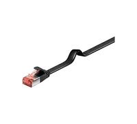 Goobay 94236 CAT 6 Cavo Piatto Patch, U/FTP, Nero, 7.5m Lunghezza