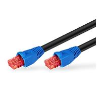 Goobay 94389 CAT 6 Cavo Patch per Esterni, U/UTP, Nero, 10m Lunghezza