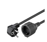 Goobay 94700 Prolunga con Standard Tedesco, Nero, 2m Lunghezza del Cavo
