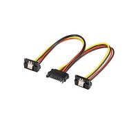 Goobay 95115 Cavo Elettrico/Adattatore a Y per PC, SATA 1 Connettore a 2 Prese da 90°