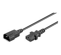 Goobay 95124 Cavo Prolunga Alimentazione VDE PC UPS, Nero, 0.5m Lunghezza del Cavo