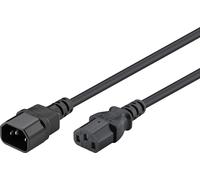 Goobay 95125 AC IEC extension 1 m, straight IEC plug to straight IEC socket, C14