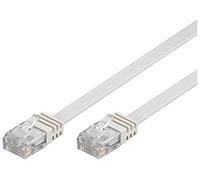 Goobay 95154 CAT 6 Flat-Patch Cable, U/UTP, White, 5 m Length
