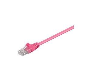 Goobay 95217 CAT 5e Cavo Patch di Rete U/UTP, Magenta, 1m Lunghezza