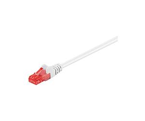 Goobay 95257 CAT 6 Cavo Patch di Rete, U/UTP, Bianco, 0.25m Lunghezza