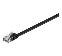 Goobay 95386 CAT 6 Cavo Piatto Patch di Rete U/UTP, Nero, 3m Lunghezza