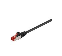 Goobay 95478 CAT 6 Cavo Patch di Rete S/FTP (PiMF), Nero, 1m Lunghezza