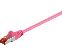 Goobay 95525 CAT 6 Cavo Patch di Rete S/FTP (PiMF), Magenta, 7.5m Lunghezza