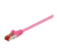 Goobay 95581 CAT 6 - Cavo di collegamento S/FTP (PiMF), Magenta, 1,5 m