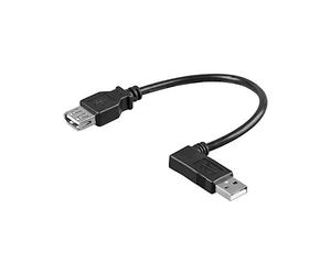 Goobay 95704 Cavo Prolunga USB 2.0 ad Alta Velocità 90°, 0.15m Lunghezza del Cavo