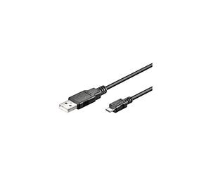 Goobay 95735 Cavo USB 2.0 ad Alta Velocità, Nero, 2 x Numero di Schermature, 0.30m Lunghezza del Cavo