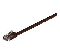Goobay 95889 CAT 6 Cavo Piatto Patch, Rete U/UTP, Marrone Scuro, 0.5 m Lunghezza del Cavo