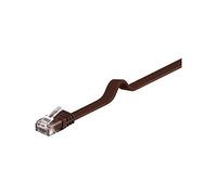 Goobay 95892 CAT 6 Cavo Piatto Patch, Rete U/UTP, Marrone Scuro, 1.5 m Lunghezza del Cavo