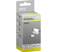 Goobay 96006 Mini rilevatore di movimento a infrarossi per interni - design miniaturizzato per un montaggio a incasso quasi invisibile - campo di rilevamento di 360° - portata 6 m - bianco, nero