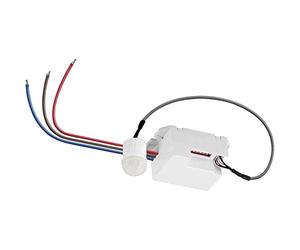 Goobay 96006 Mini rilevatore di movimento a infrarossi per interni - design miniaturizzato per un montaggio a incasso quasi invisibile - campo di rilevamento di 360° - portata 6 m - bianco, nero