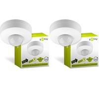 Goobay 96007 Rilevatore di movimento a soffitto a infrarossi - sensore PIR a 3 posizioni - montaggio a superficie - campo di rilevamento di 360° - portata di 6 m - uso interno (IP20) - adatto per LED
