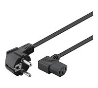 Goobay Cavo di alimentazione 96032 C13, angolato su entrambi i lati, Schuko (CEE 7/7), 3 m, Nero