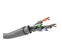 Goobay 96093 CAT 6a Cavo di Rete Matassa, S/FTP (PiMF), Grigio, 50 m Lunghezza del Cavo