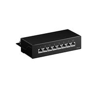 Goobay 96105 CAT 6 Pannello Mini Desktop Patch, 8 Port, Nero