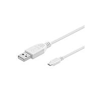 Goobay 96192 Cavo USB 2.0 ad Alta Velocità, 28 AWG, Bianco, 0.60m Lunghezza del Cavo