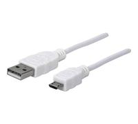 Goobay 96193 Cavo USB 2.0 ad Alta Velocità, 28 AWG, Bianco, 1m Lunghezza del Cavo