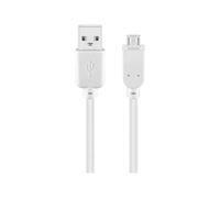 Goobay 96194 Cavo USB 2.0 ad Alta Velocità, 28 AWG, Bianco, 3m Lunghezza del Cavo