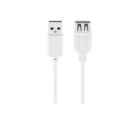 Goobay 96197 Cavo Prolunga USB 2.0 ad Alta Velocità, Bianco, 0.60m Lunghezza del Cavo