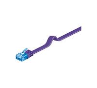 Goobay 96313 CAT 6A Cavo Piatto Pach, Rete, U/UTP, Viola, 1 m Lunghezza del Cavo