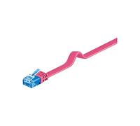 Goobay 96320 CAT 6A Cavo Piatto Pach, Rete, U/UTP, Magenta, 2 m Lunghezza del Cavo