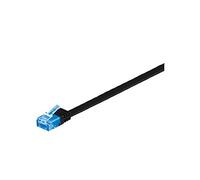 Goobay 96323 CAT 6 A U/UTP Cavo di collegamento Piatto, Nero, 2m Lunghezza