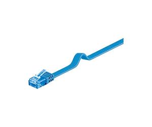 Goobay 96328 CAT 6A Cavo Piatto Pach, Rete, U/UTP, Blu, 3 m Lunghezza del Cavo