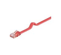 Goobay 96412 CAT 6 Cavo Piatto Patch, Rete U/UTP, Rosso, 2 m Lunghezza del Cavo