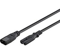 Goobay 97201 Prolunga C7/C8, 2m Lunghezza del Cavo, Nero